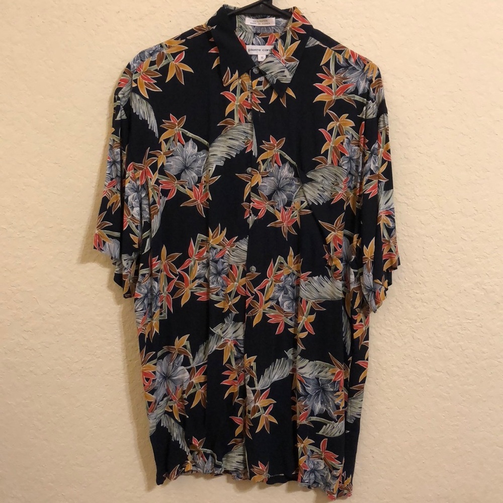 Men’s tropical Pierre Cardin short sleeve shirt M